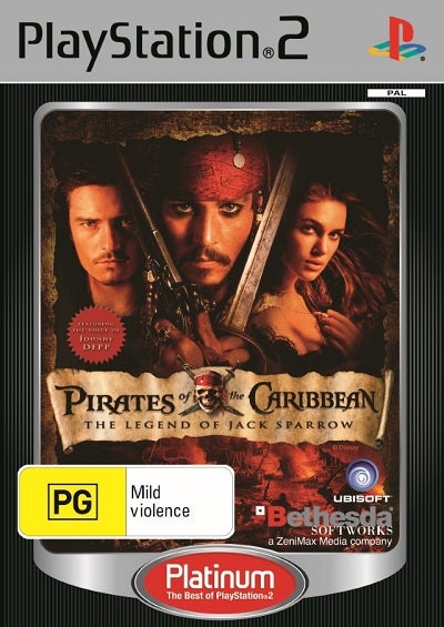 Bethesda Softworks Pirates Of The Caribbean The Legend Of Jack Sparrow Platinum Refurbished PS2 Playstation 2 Game